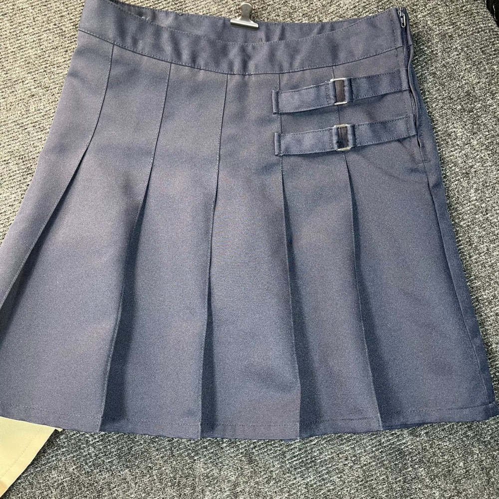 (4) French Toast Pleated Scooter Skirt Kids 10 Navy Khaki School Uniform Bundle - Picture 2 of 7